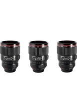 Kameraobjektiv Schnapsglas 3er Set
