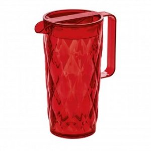 Kanne Crystal transparent rot