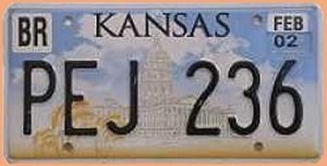 Kansas Capitol number plate