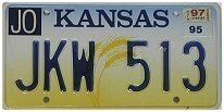 Kansas echtes Autokennzeichen