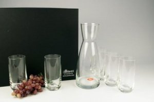 Karaffe 0,5l mit sechs Longdrink Gläsern