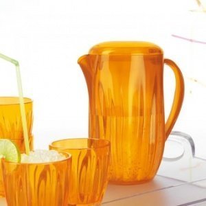 Karaffe mit Deckel Aqua orange