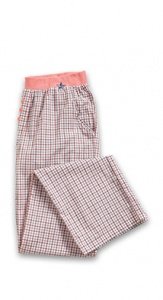 Karierte Baumwoll Pyjama Hose