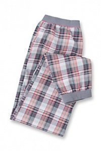 Karierte Baumwoll Pyjama Hose