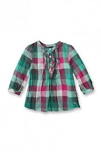 Karierte Baumwollbluse