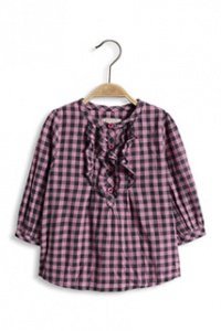 Karierte Baumwollbluse