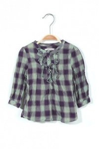 Karierte Baumwollbluse