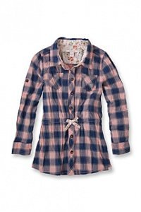 Karierte Baumwollbluse