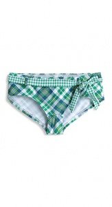 Karierte Hipster-Shorts mit Bindegürtel