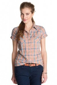 Karierte Kurzarm-Bluse