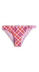 Karierter Mini-Slip mit Zierschleife