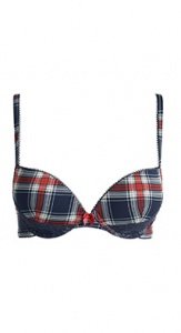 Karierter Push-up BH