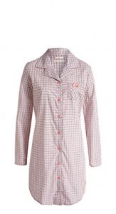 Kariertes Baumwoll Nachthemd