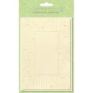 Kartenset Celebration Herz, creme