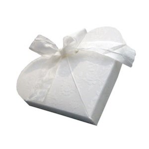 Kartonage Herz, elfenbein