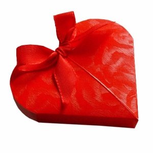 Kartonage Herz, rot, groß