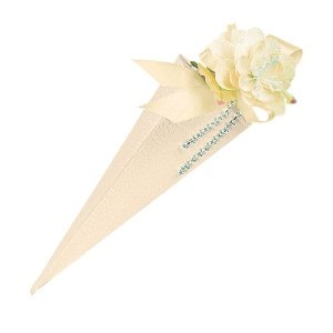 Kartonage Tüte, creme mit Glanzeffekt