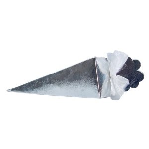 Kartonage Tüte, silber