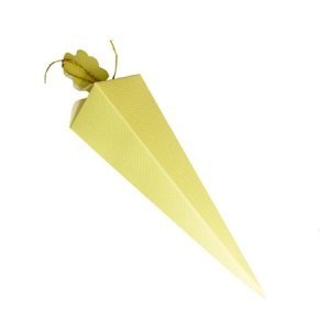 Kartonage Tüte, zitronengelb