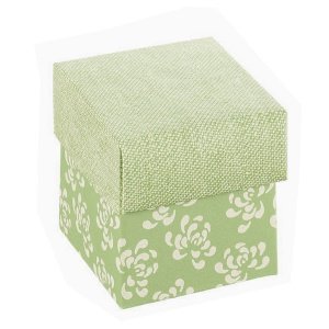 Kartonage Würfel grün/weiß