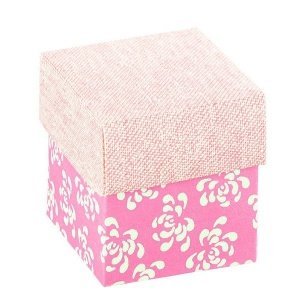 Kartonage Würfel, rosa/weiß