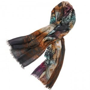 Kaschmirschal Earth Lila/Erdtöne