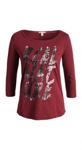 Kastiges Baumwoll-Print-Shirt