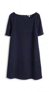 Kastiges Waffel-Piqué-Kleid