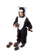 Katze Kater Overall Kinderkostüm schwarz