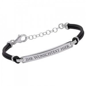 Kautschukarmband mit Gravurplatte - 9224
