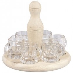 Kegelrunde aus Holz Kegler-Geschenke