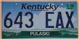 Kentucky Kfzkennzeichen