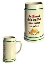 Keramik Bierkrug - Im Himmel gibt’s kein