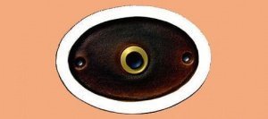 Keramik - Klingelrahmen mit Knopf Klassi