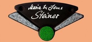 Keramik - Türschild Grafic Design in Nat