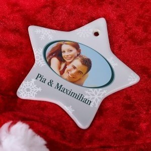 Keramik-Weihnachtsstern mit Foto