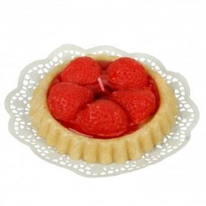 Kerze Erdbeertörtchen