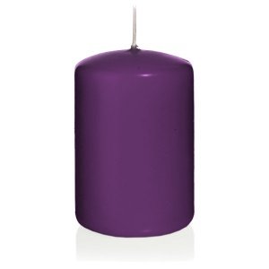 Kerze Farbenfroh, groß, lila