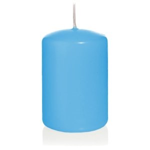 Kerze Farbenfroh,groß, hellblau