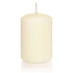 Kerze Farbenfroh,groß, naturweiß