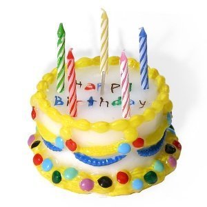 Kerze `Happy Birthday Torte`