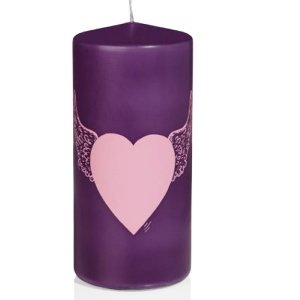 Kerze Herz mit Flügeln