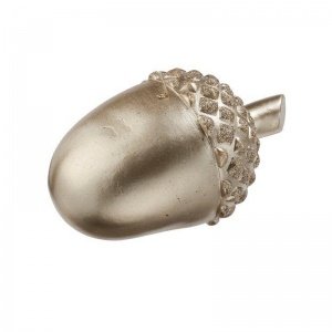 Kerze Motiv Eichel in Gold