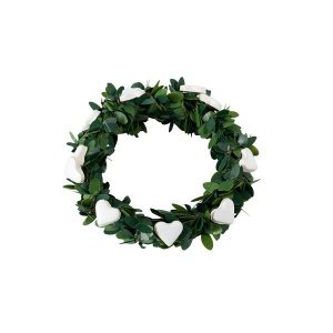 Kerzenkranz Buchs mit Herzen