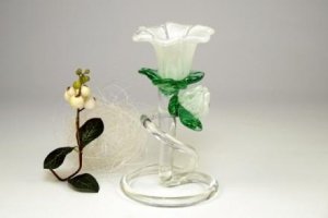 Kerzenleuchter Blume weiss