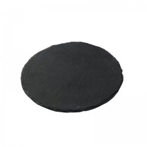 Kerzenplatte aus Schiefer - rund