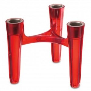Kerzenst?nder Hommage transparent rot