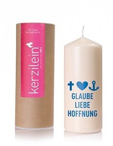 Kerzilein GLAUBE LIEBE HOFFNUNG