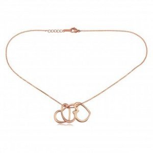 Kette Edelstahl roségold mit Herzan