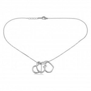 Kette Edelstahl silber mit Herzanhänger